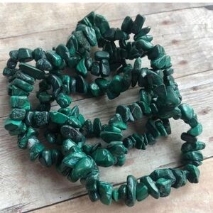 Malachite Gemstone Chip Bracelet